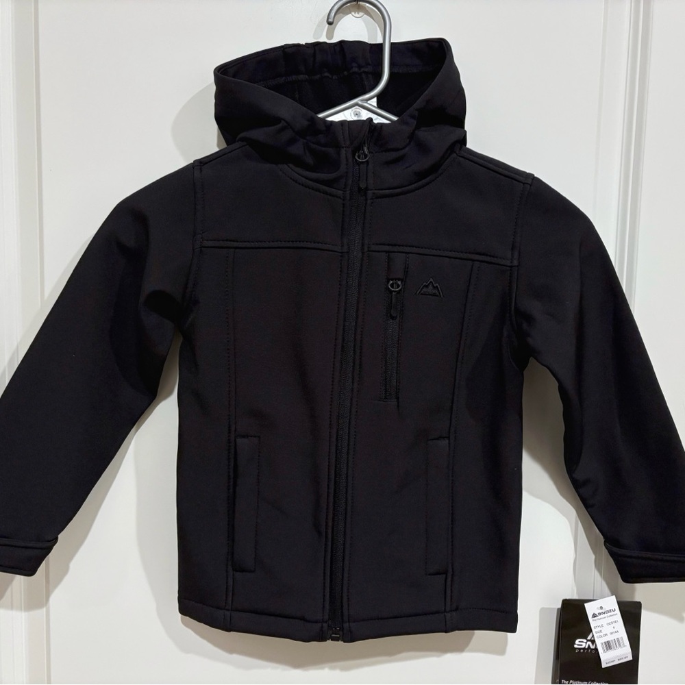 NWT Toddler Boy's Snozu Black Performance Jacket Size 4T Winter Coat Hooded